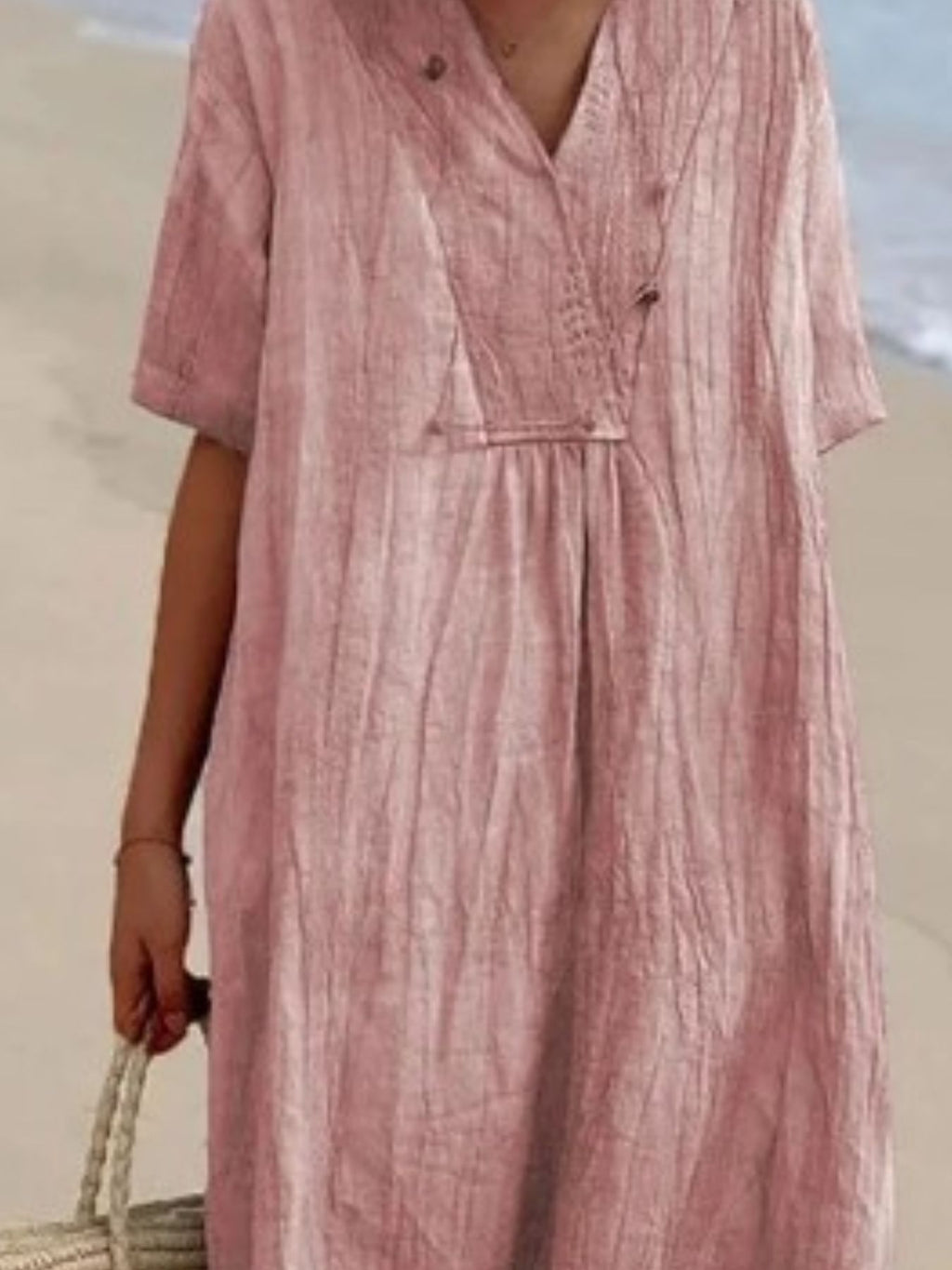 Casual Loose Short Sleeve Midi Dress (12)
