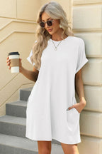Short Sleeve Mini Dress Pockets (35)