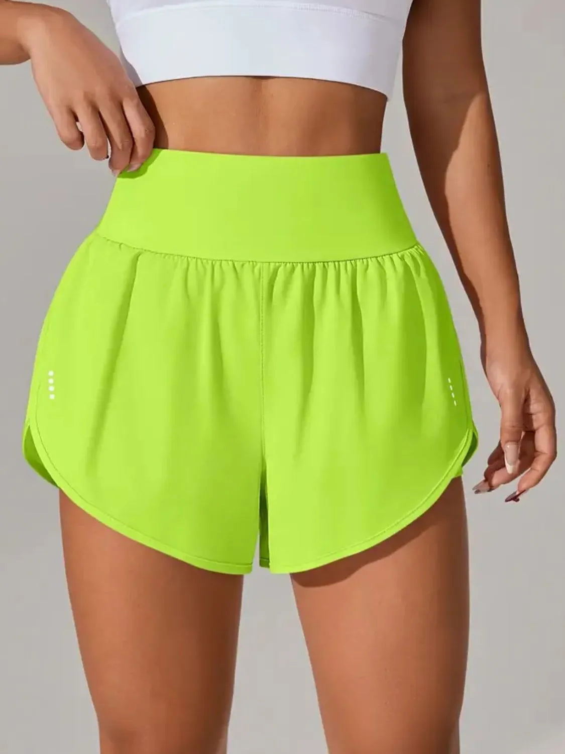Pocketed High Waist Active Shorts (25)