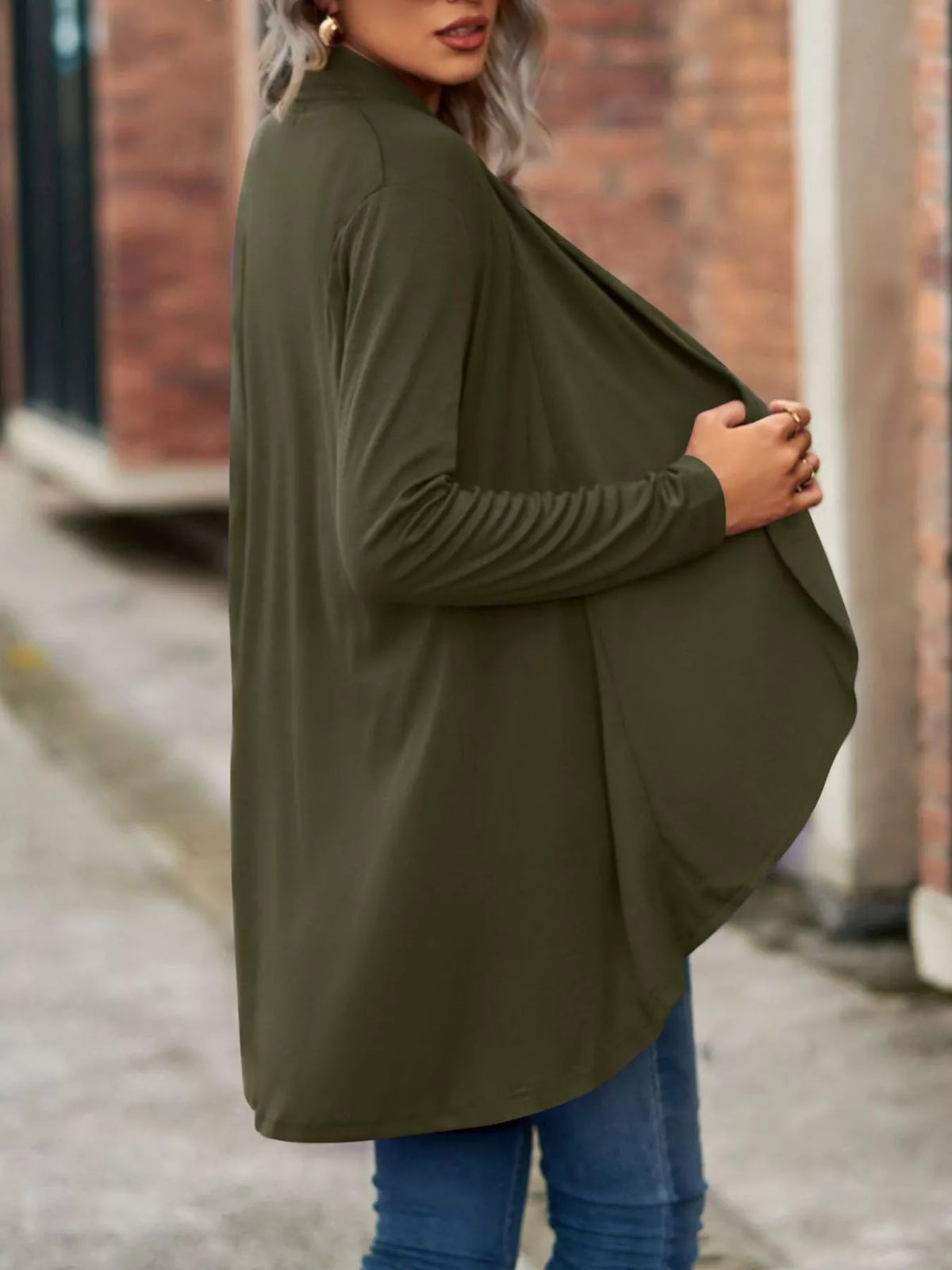 Open-front Dropped Shoulder Cardigan (17)