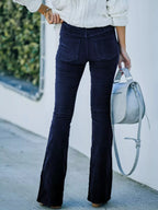 Full Size Corduroy Flare Pants Plus (6)
