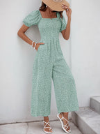 Printed Square Neck Puff Sleeve Jumpsuit (19)