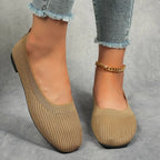 Knitted Square Toe Flat Slip-ons (2)