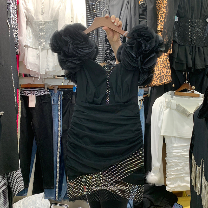 Net Drill Flower Dress photo 1