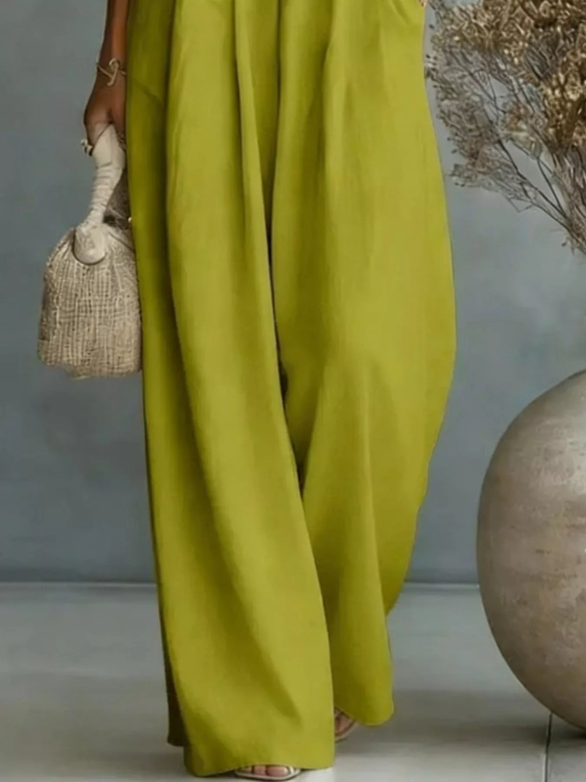 Full Size Half Sleeve Wide-leg Jumpsuit Plus (18)