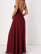 Crisscross Back Slit Maxi Dress (5)