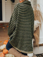 Striped Turtleneck Sweater Pockets (9)