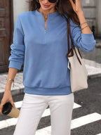 Textured Quarter-zip Sweatshirt (4)