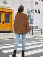 Round Neck Ribbed Trim Sweater (15)