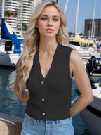 Button Down V-neck Sweater Vest (9)
