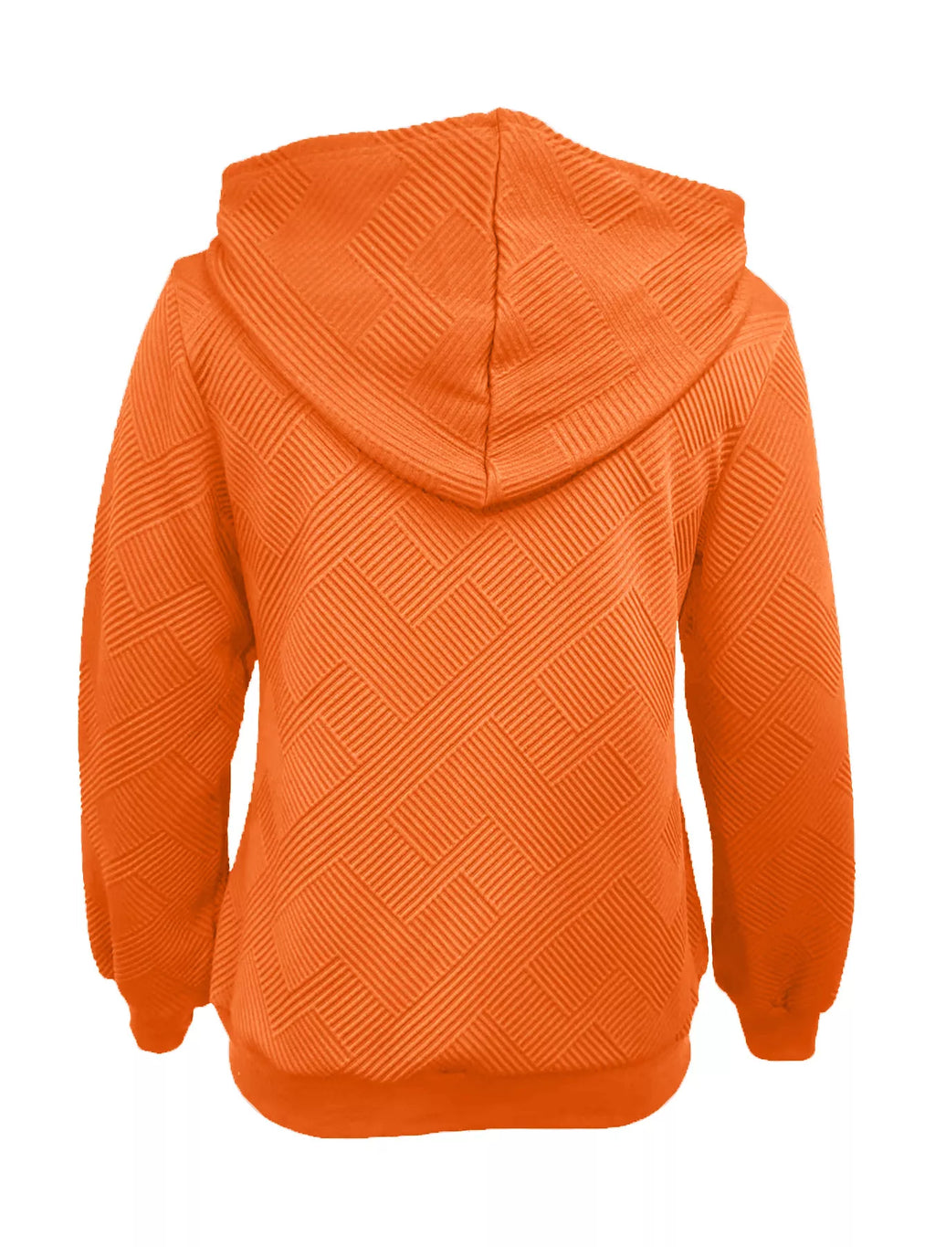 Texture Zip-up Hoodie Drawstring (5)