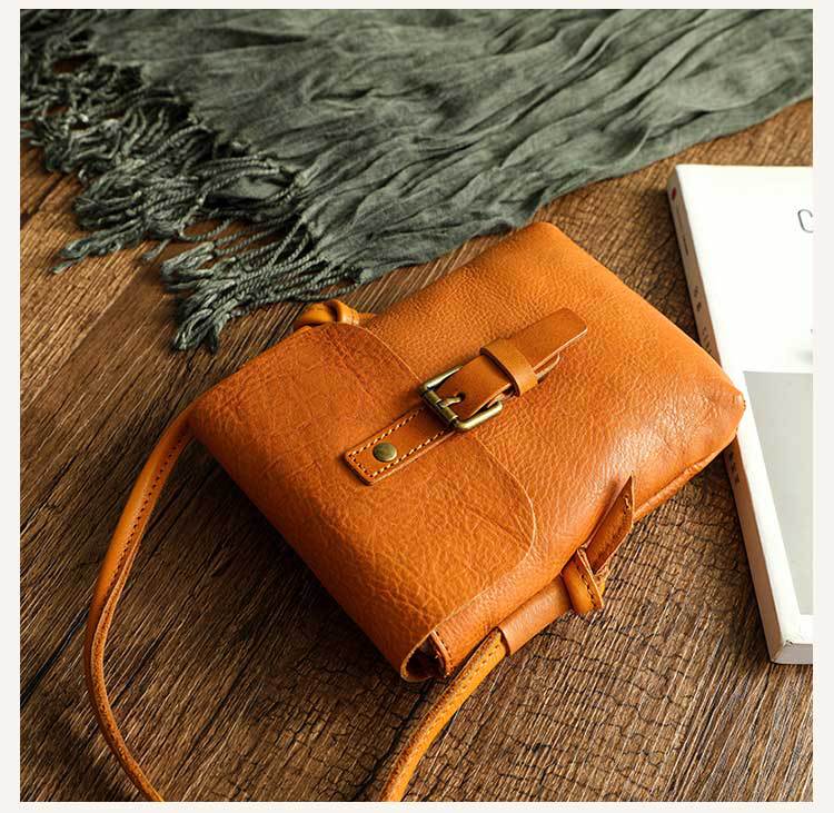 Genuine Leather Vertical Mini Skeleton-skin Small Bag photo 2