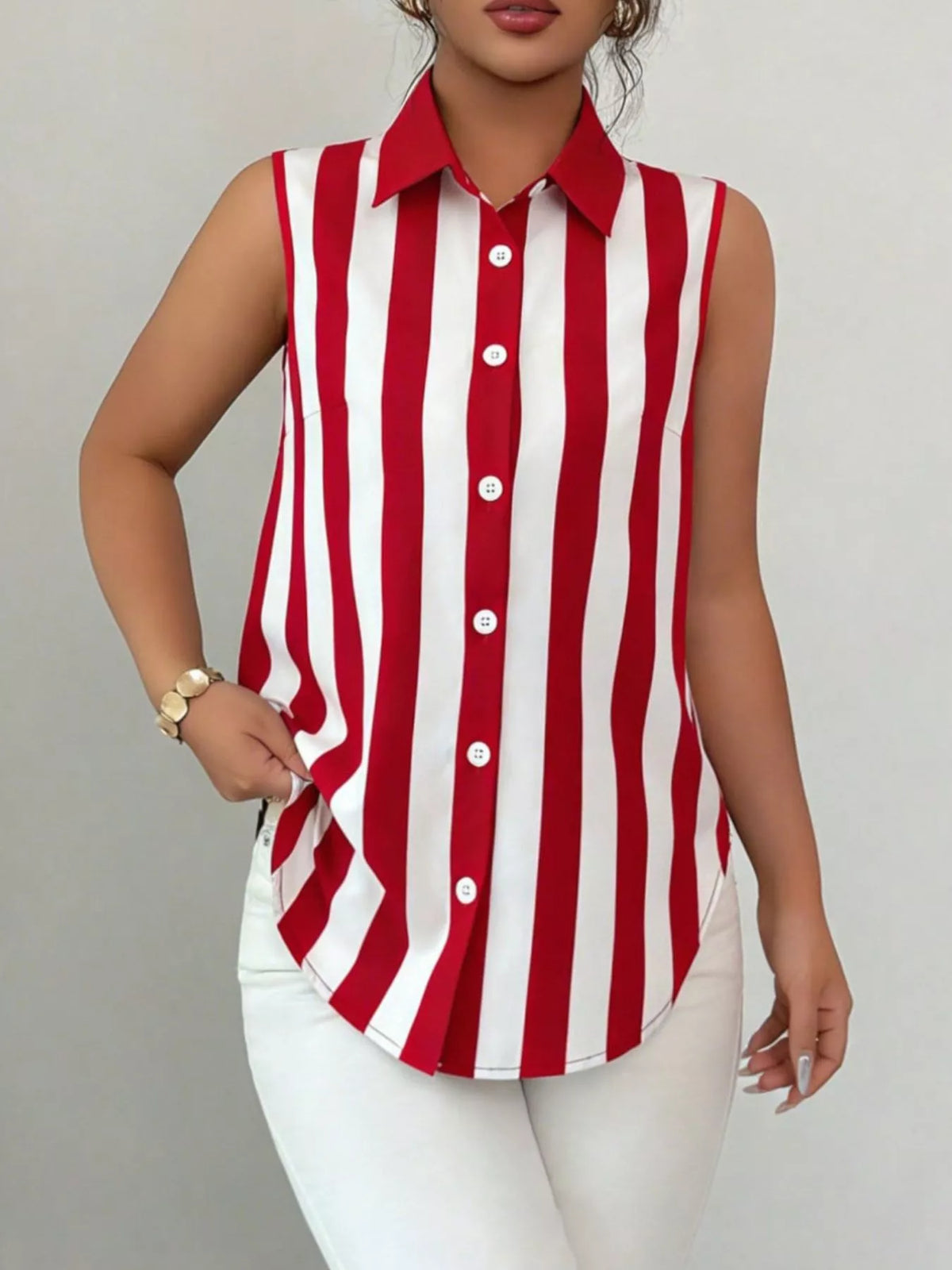 Button Up Sleeveless Shirt (14)