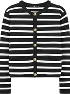 Striped Button-up Cardigan (9)