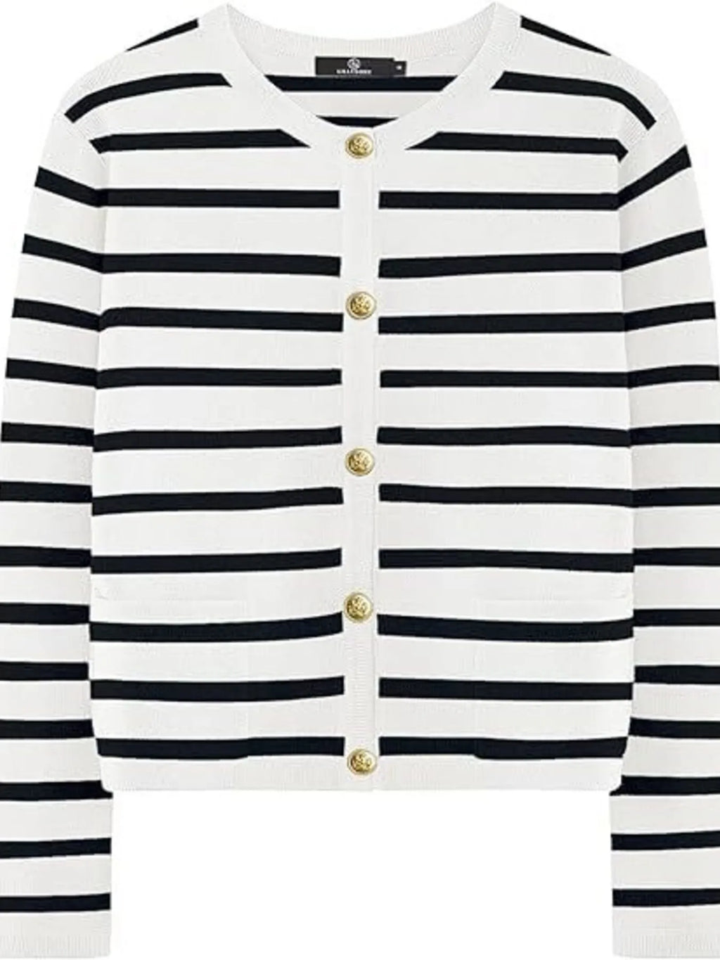 Striped Button-up Cardigan (3)