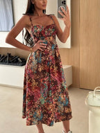 Printed Tie-strap Midi Dress (22)