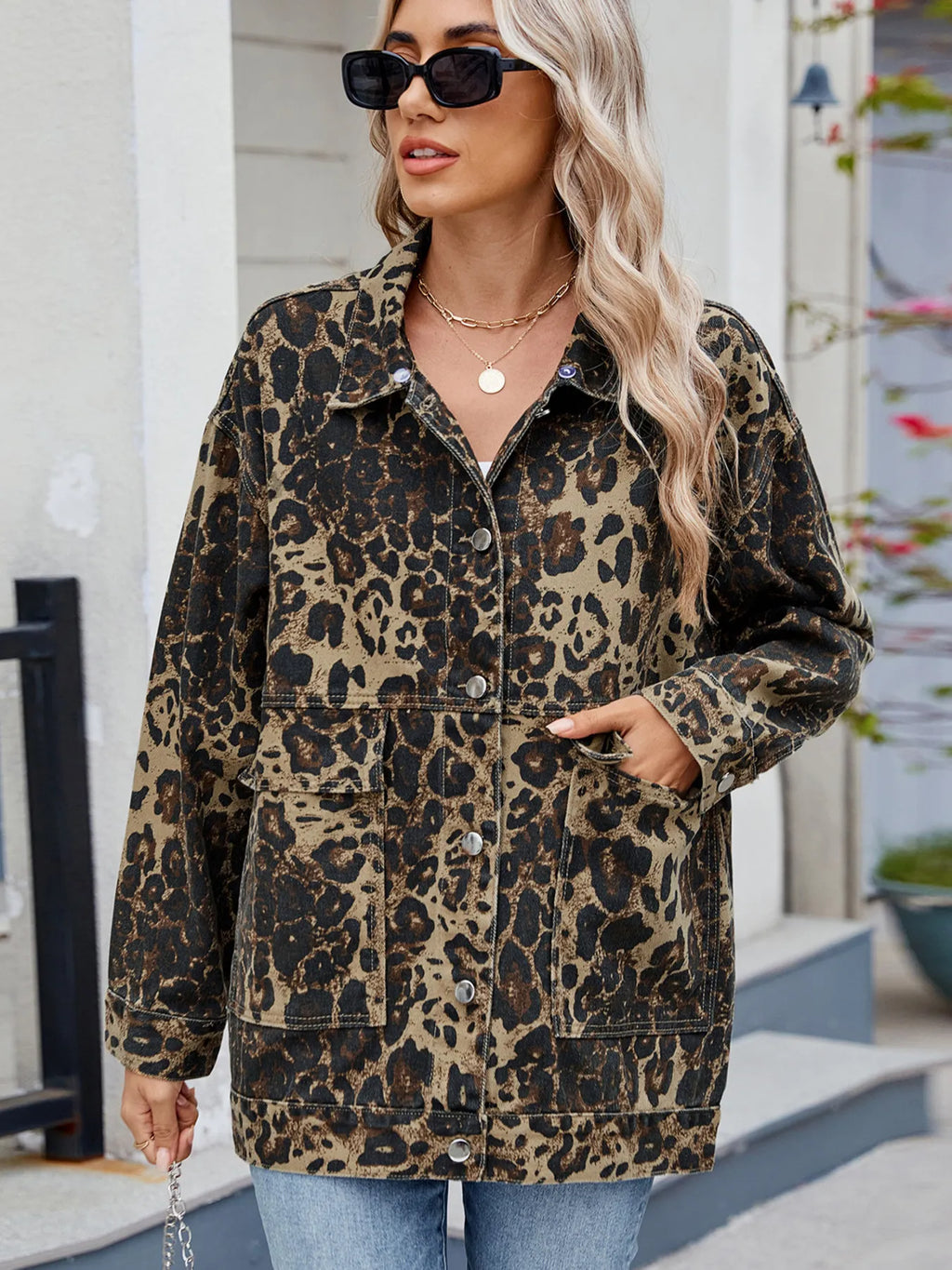 Button Up Long Sleeve Denim Jacket (16)