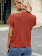 Round Neck Short Sleeve Sweater (4)