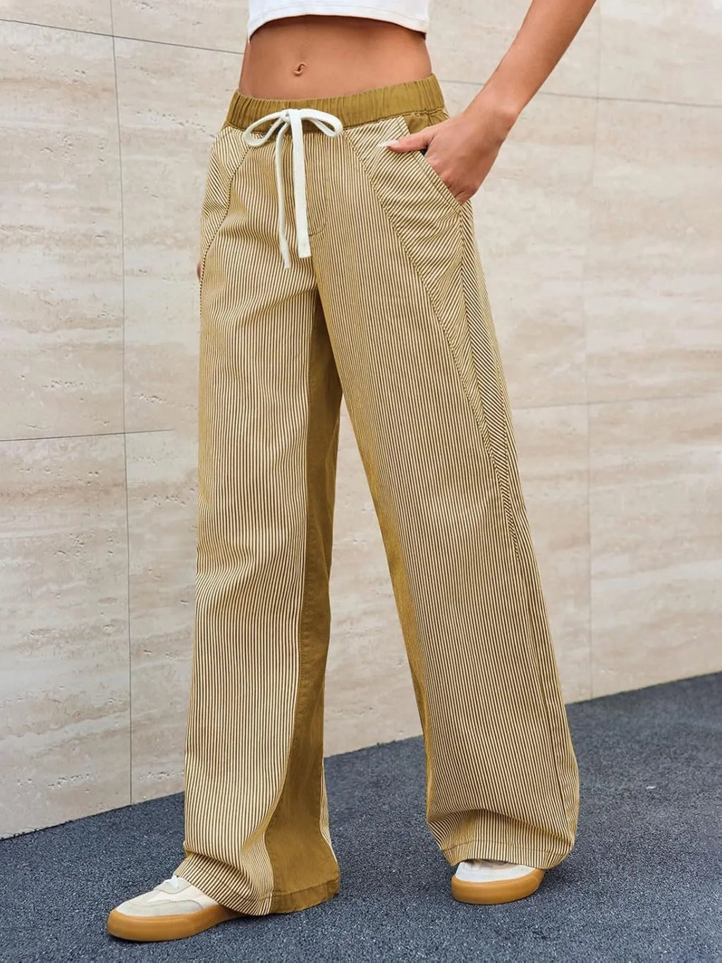 Striped Wide Leg Jeans (18)