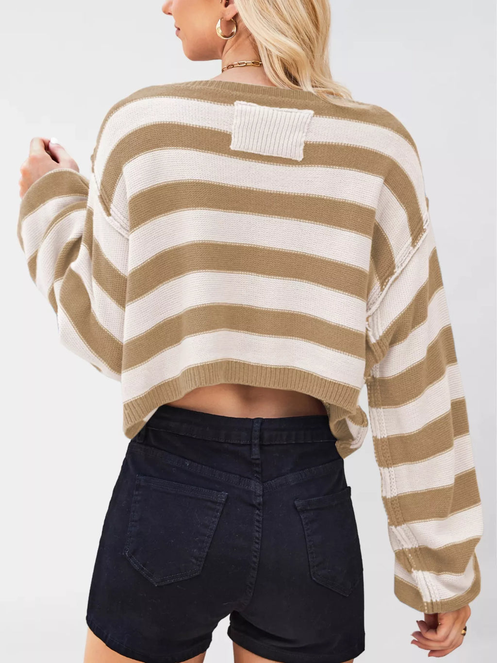 Striped Dropped Shoulder Sweater (22)