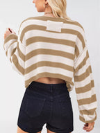 Striped Dropped Shoulder Sweater (22)