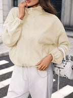 Textured Zip-up Casual Jacket (3)