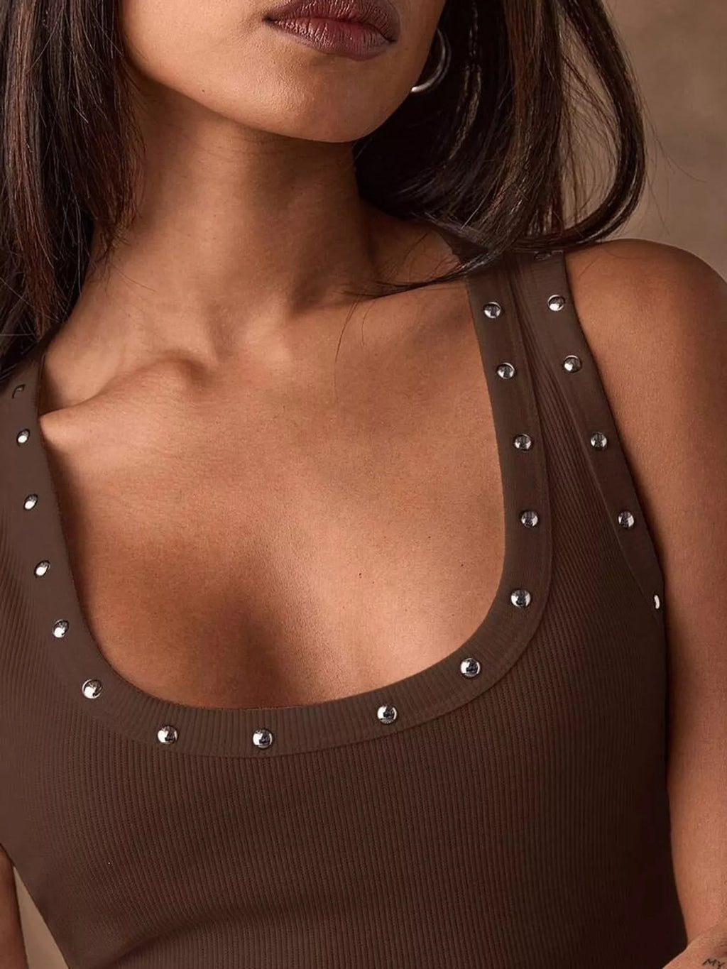 Studded Ribbed Knit Tank Top (12)