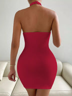 Halter Neck Bodycon Mini Dress (14)