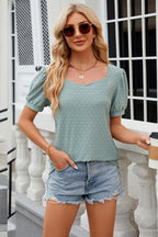 Eyelet Short Sleeve T-shirt (15)