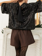 Sequin Embellished Tie-back Blouse (9)