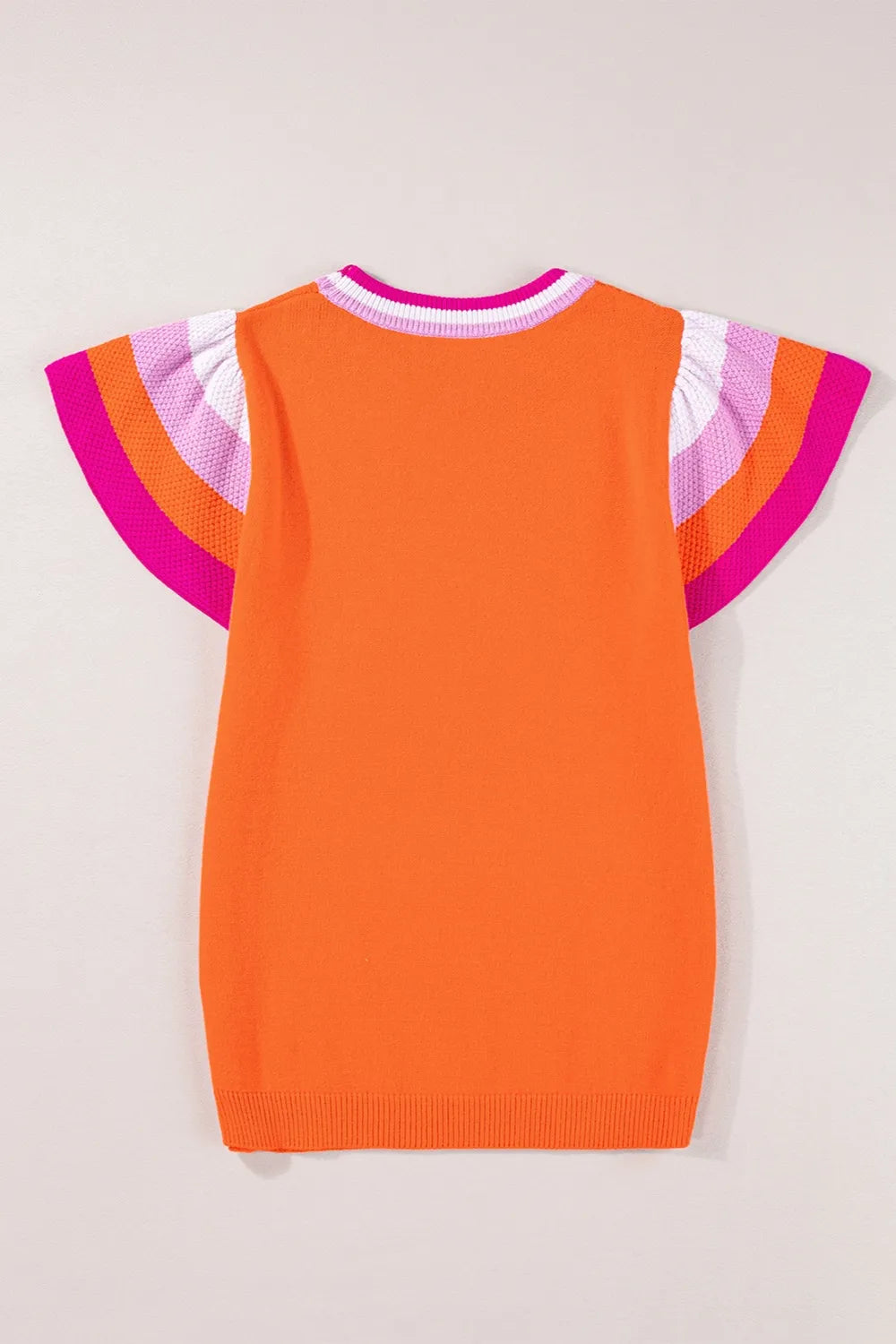 Block Round Neck Knit Top (17)