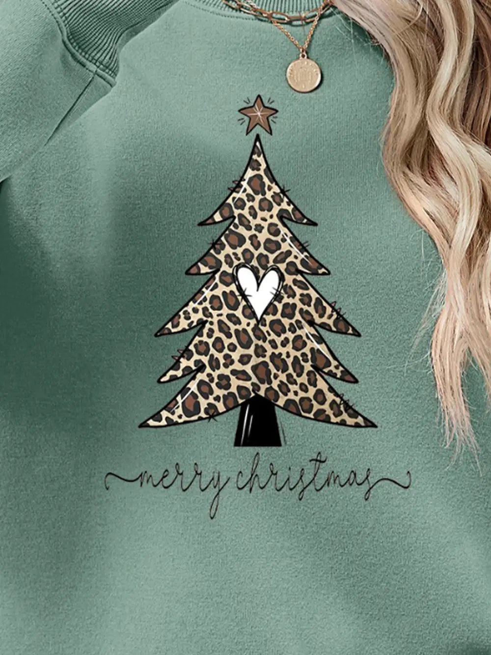 Christmas Tree Graphic Long Sleeve Sweatshirt (17)