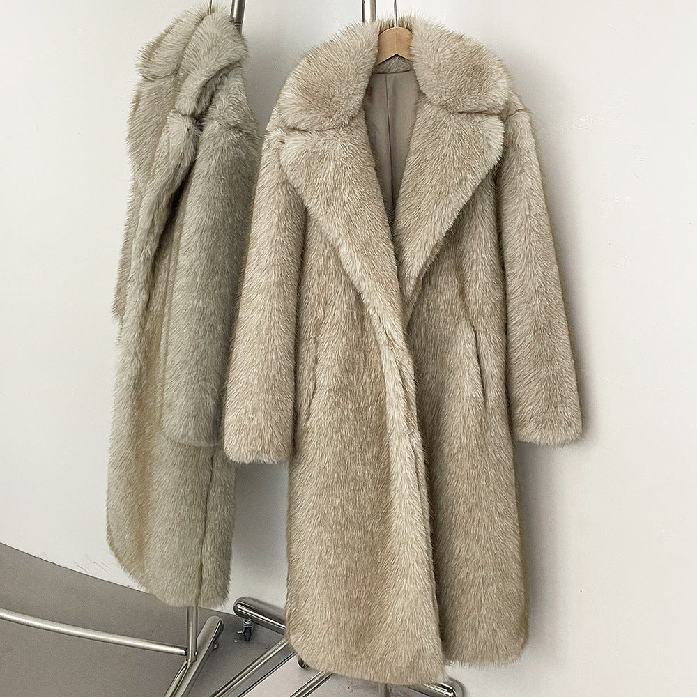High-quality Artificial Fur Faux Fur Coat photo 3