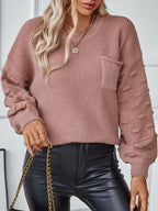 Round Neck Drop Shoulder Sweater (4)