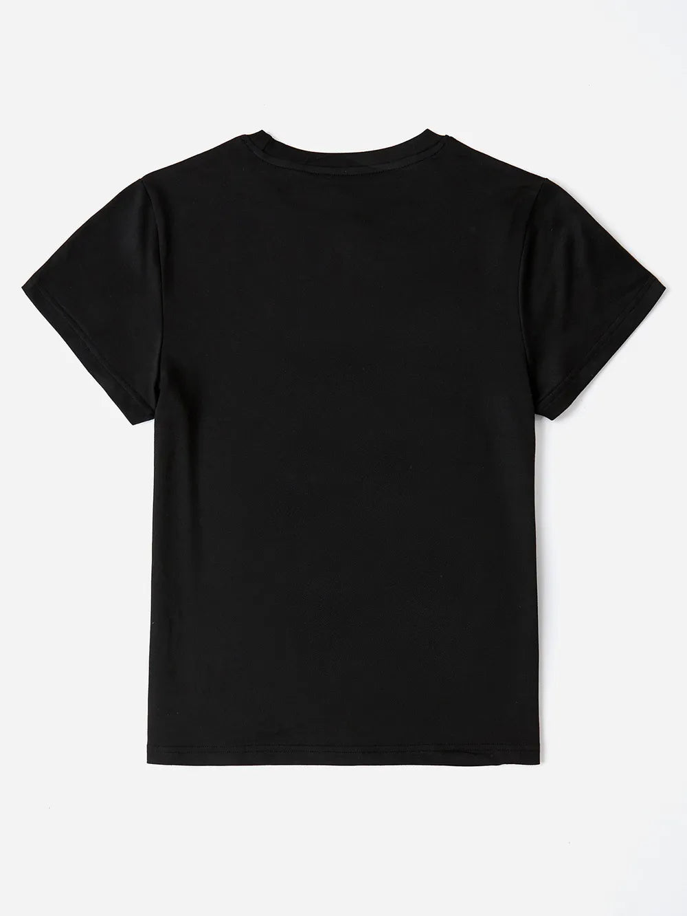 Letter Graphic Round Neck Short Sleeve T-shirt (11)