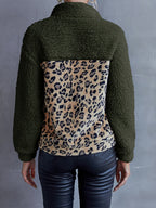 Leopard Quarter-snap Teddy Sweatshirt (6)