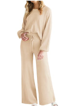 Round Neck Long Sleeve Top Pants Set (21)