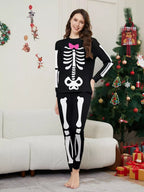 Full Size Matching Family Skeleton Pajama Set Plus (2)