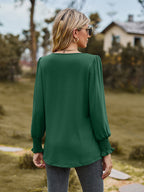 Puff Sleeve Pleated Blouse (18)