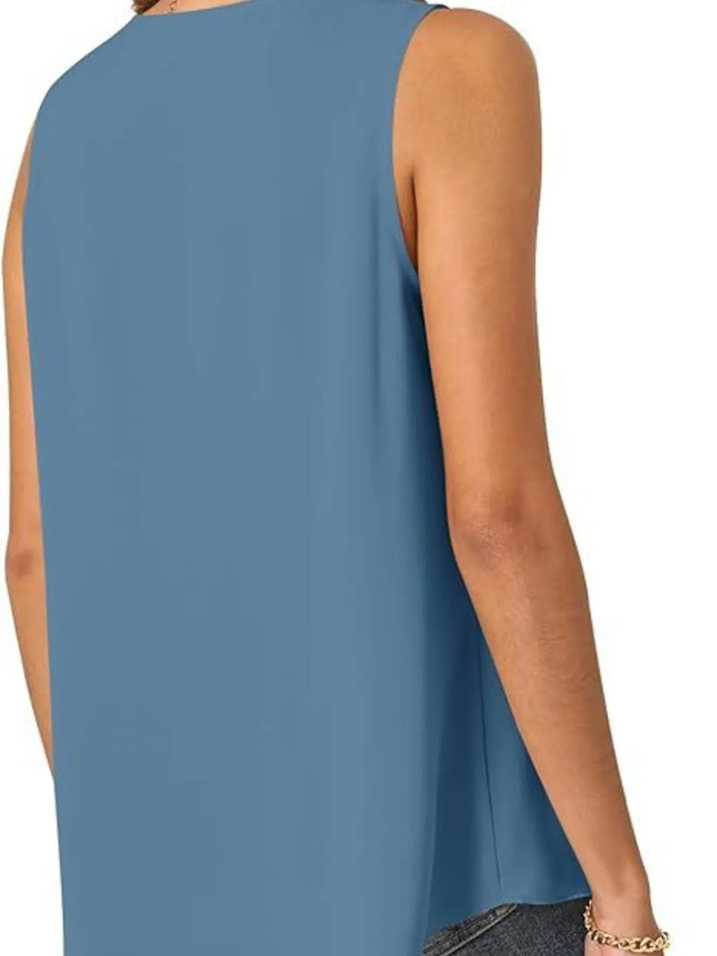 Full Size V-neck Sleeveless Tank Top Plus (26)