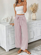 Full Size Striped Wide Leg Paper Bag Pants Plus (9)