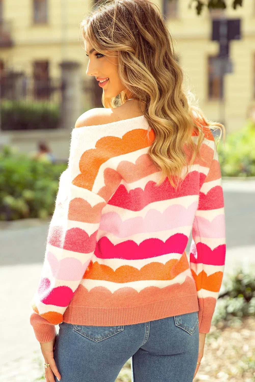 Boat Neck Long Sleeve Sweater (6)