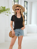 Lace Detail Short Sleeve T-shirt (16)
