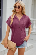 Hooded Short Sleeve T-shirt