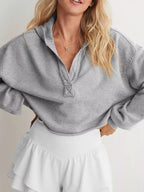 Exposed Seam Dropped Shoulder Hoodie (2)