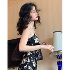 Printed Suspender Fishtail Midi Dress photo 3