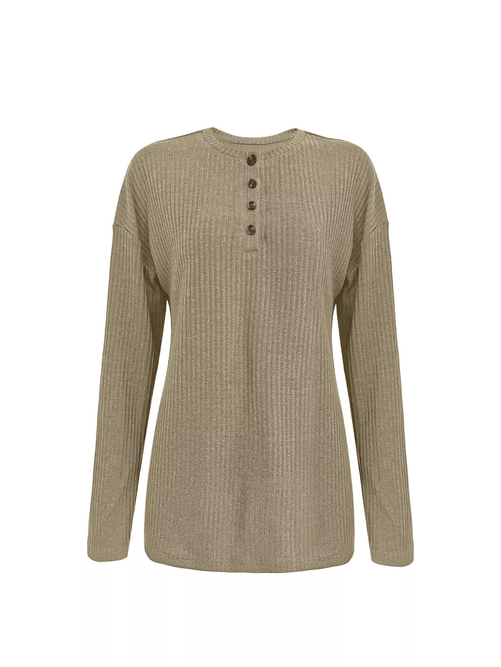 Button-detail Dropped Shoulder Top (3)