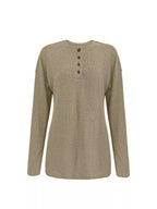 Button-detail Dropped Shoulder Top (3)