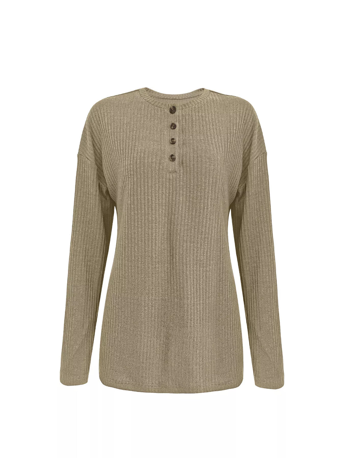 Button-detail Dropped Shoulder Top (3)