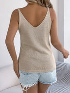 Cable-knit Button Down V-neck Sweater Vest (5)